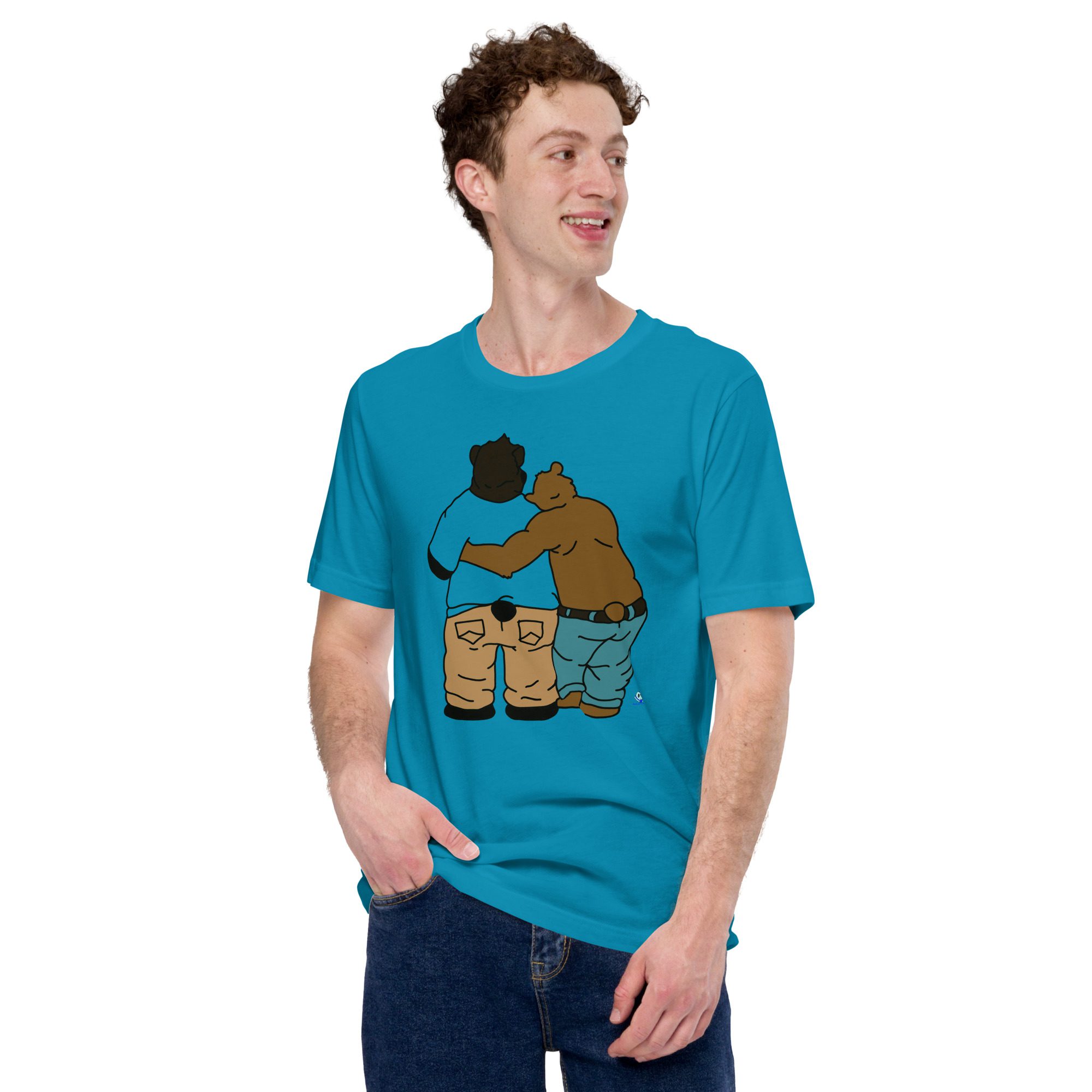 Short Sleeve Tee - Two Bears from Behind - Image 9