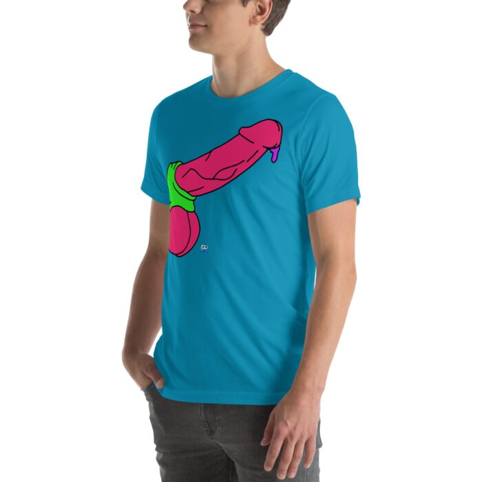 Short Sleeve Tee - Pop Art Cock and Ball Stretcher - Image 41