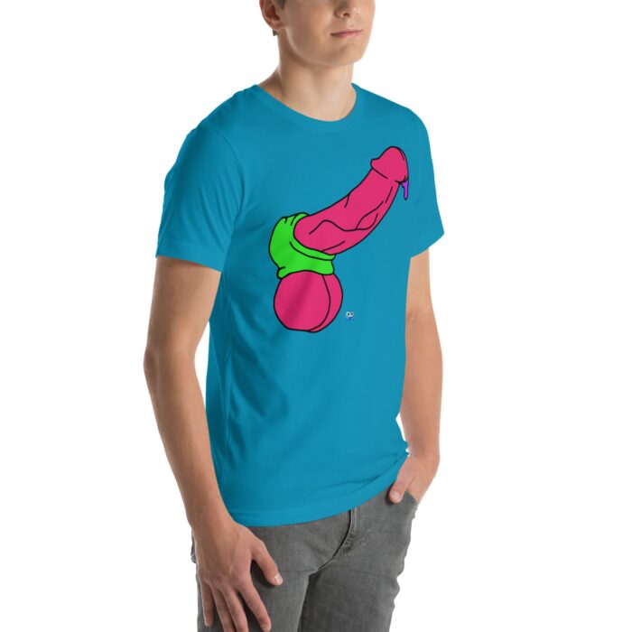 Short Sleeve Tee - Pop Art Cock and Ball Stretcher - Image 43