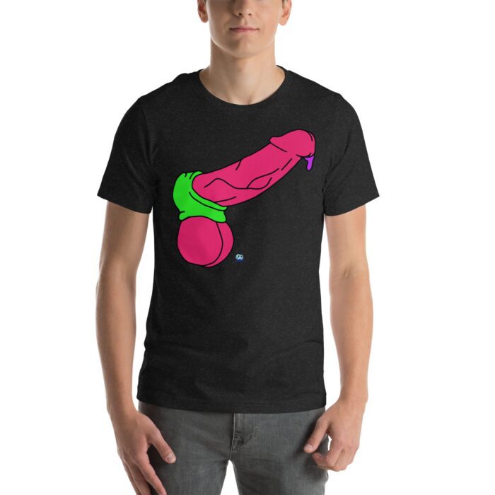 Short Sleeve Tee - Pop Art Cock and Ball Stretcher - Image 2
