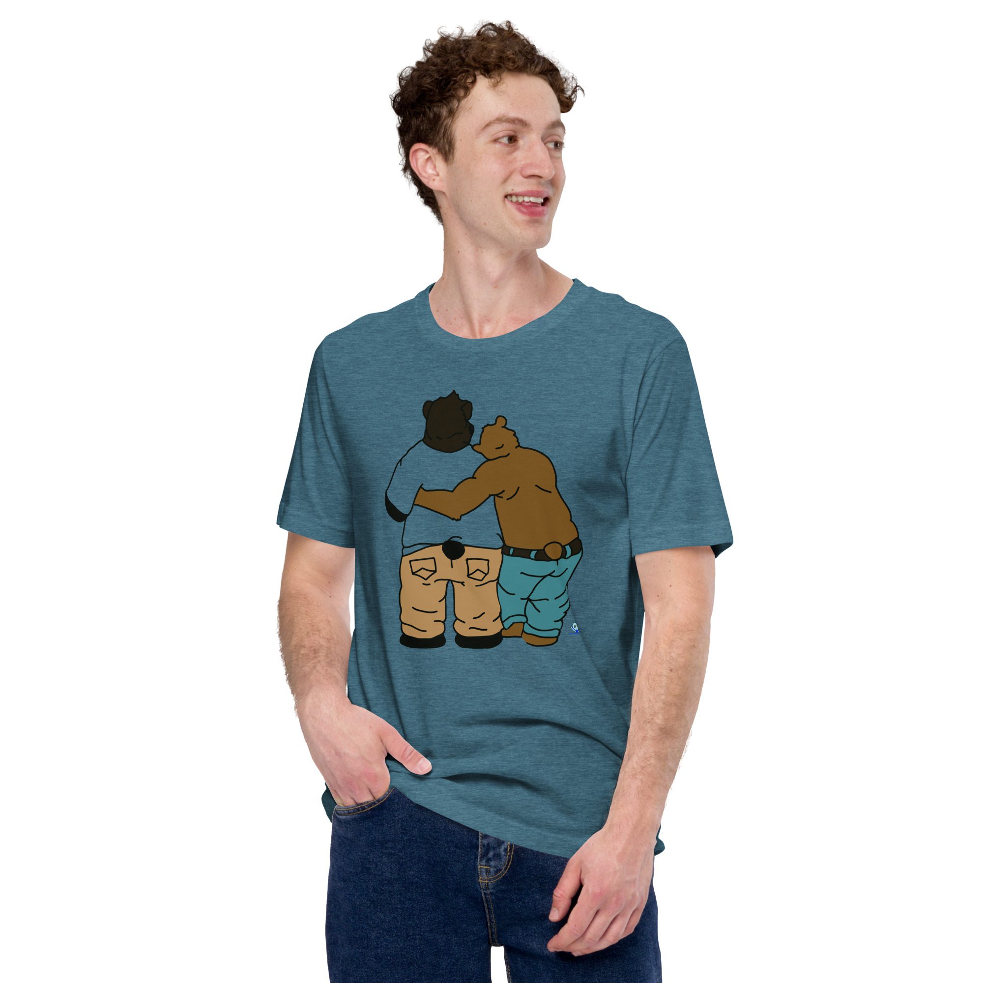 Short Sleeve Tee - Two Bears from Behind - Image 8