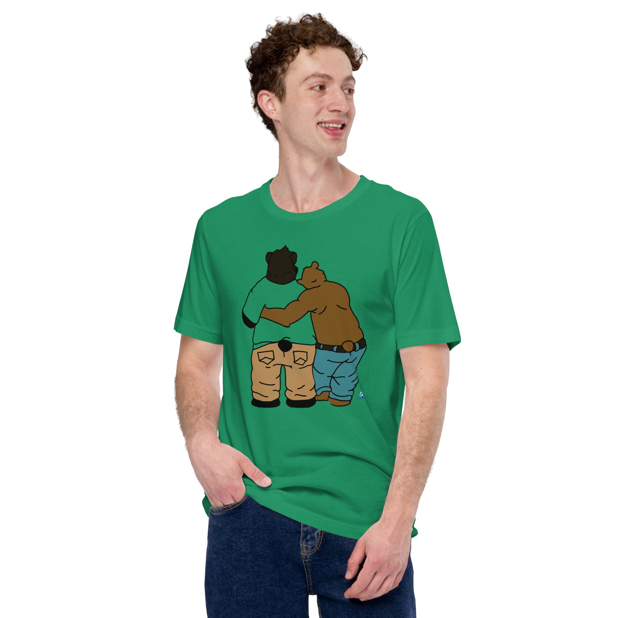 Short Sleeve Tee - Two Bears from Behind - Image 10