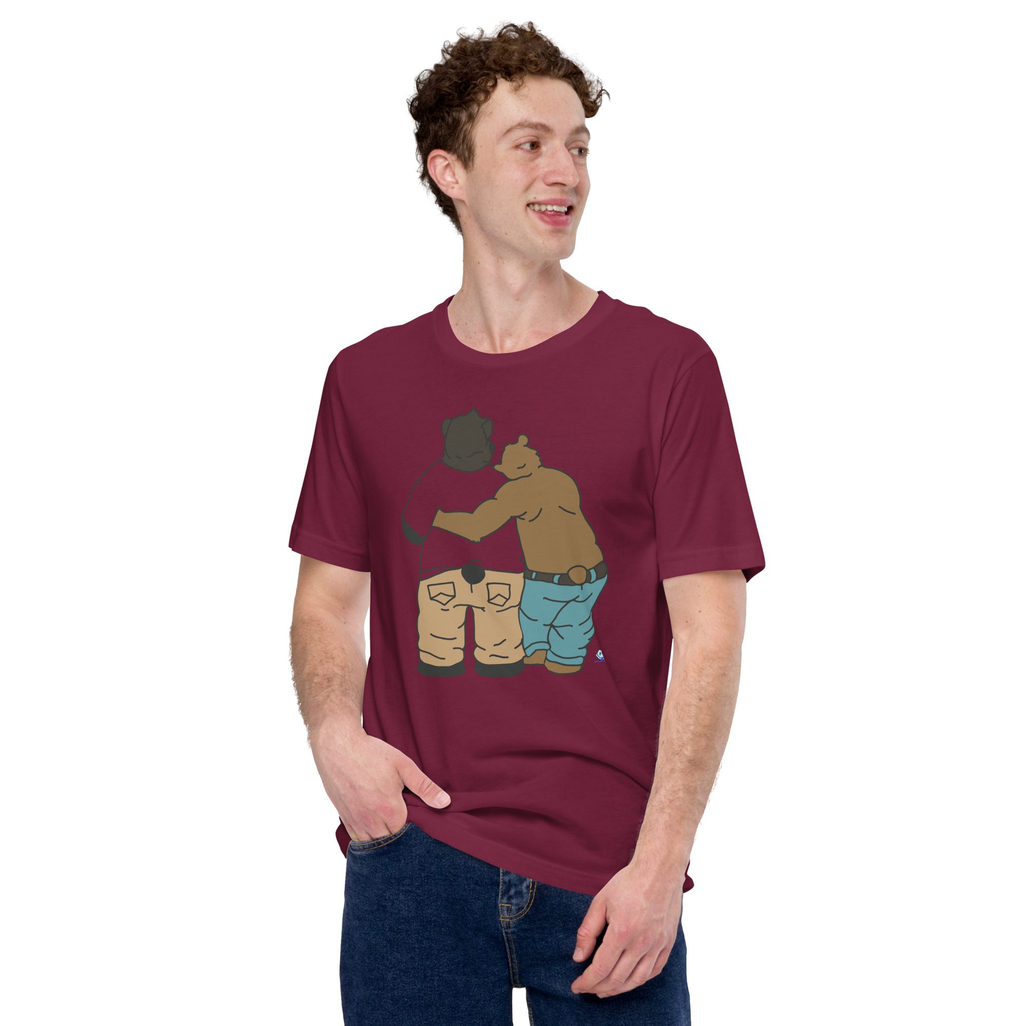 Short Sleeve Tee - Two Bears from Behind - Image 4