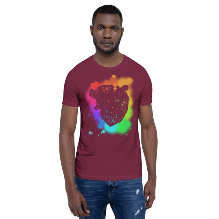 Short Sleeve Tee - Bear Paint Rainbow - Image 3