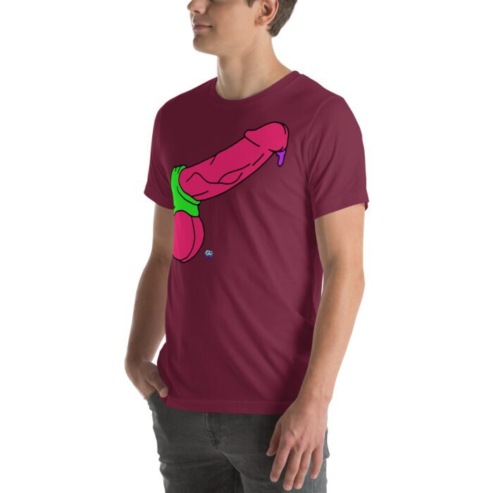 Short Sleeve Tee - Pop Art Cock and Ball Stretcher - Image 11