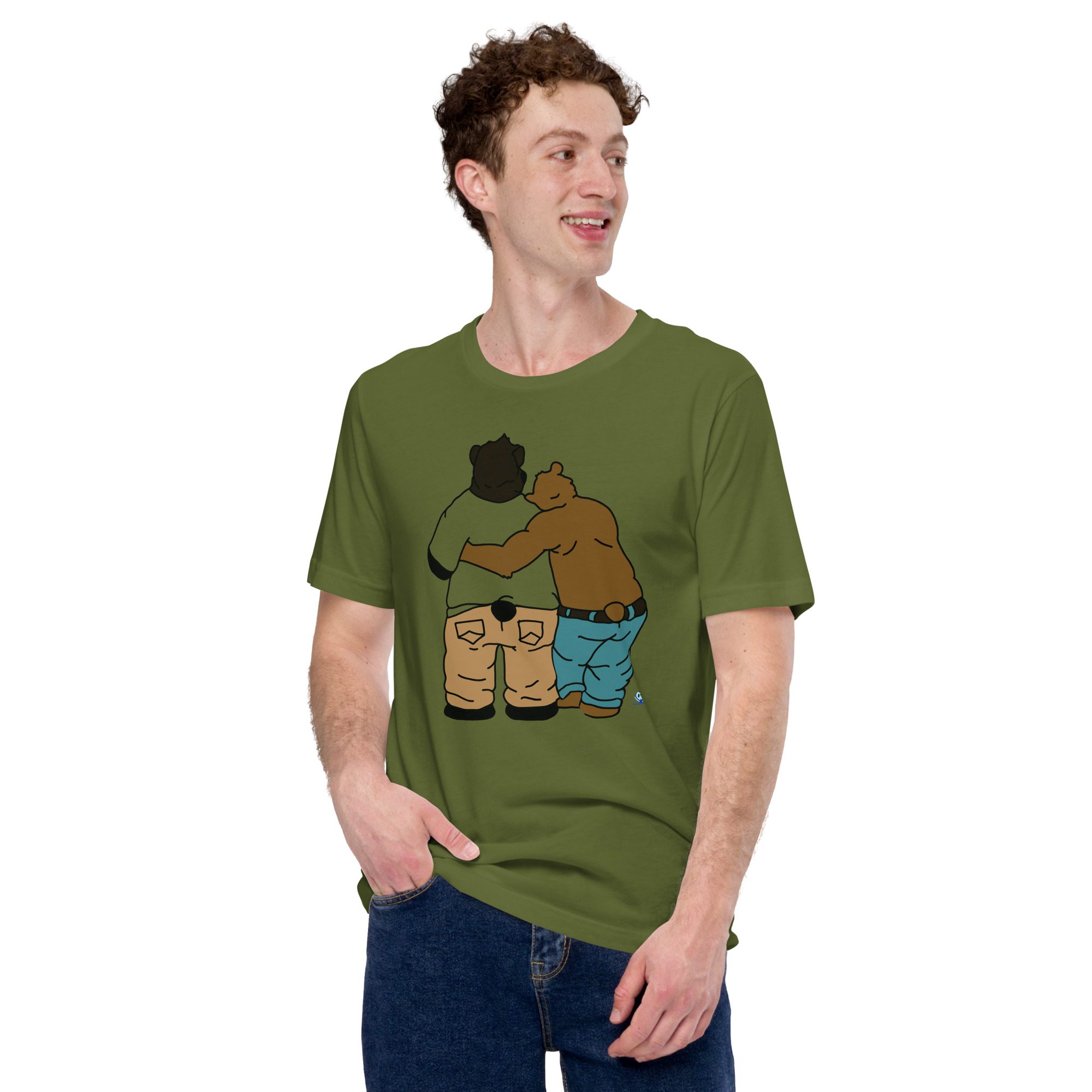 Short Sleeve Tee - Two Bears from Behind - Image 7