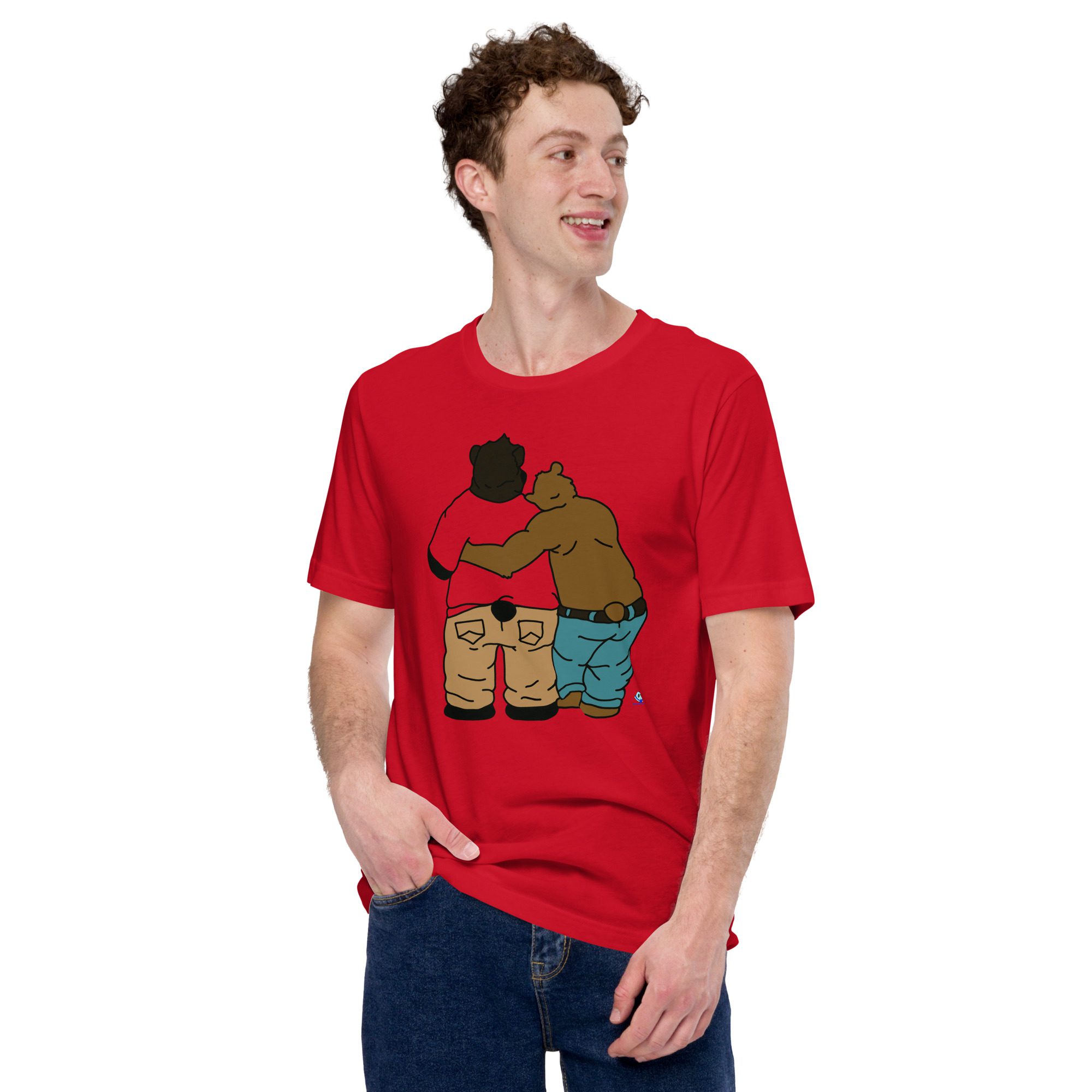 Short Sleeve Tee - Two Bears from Behind - Image 5