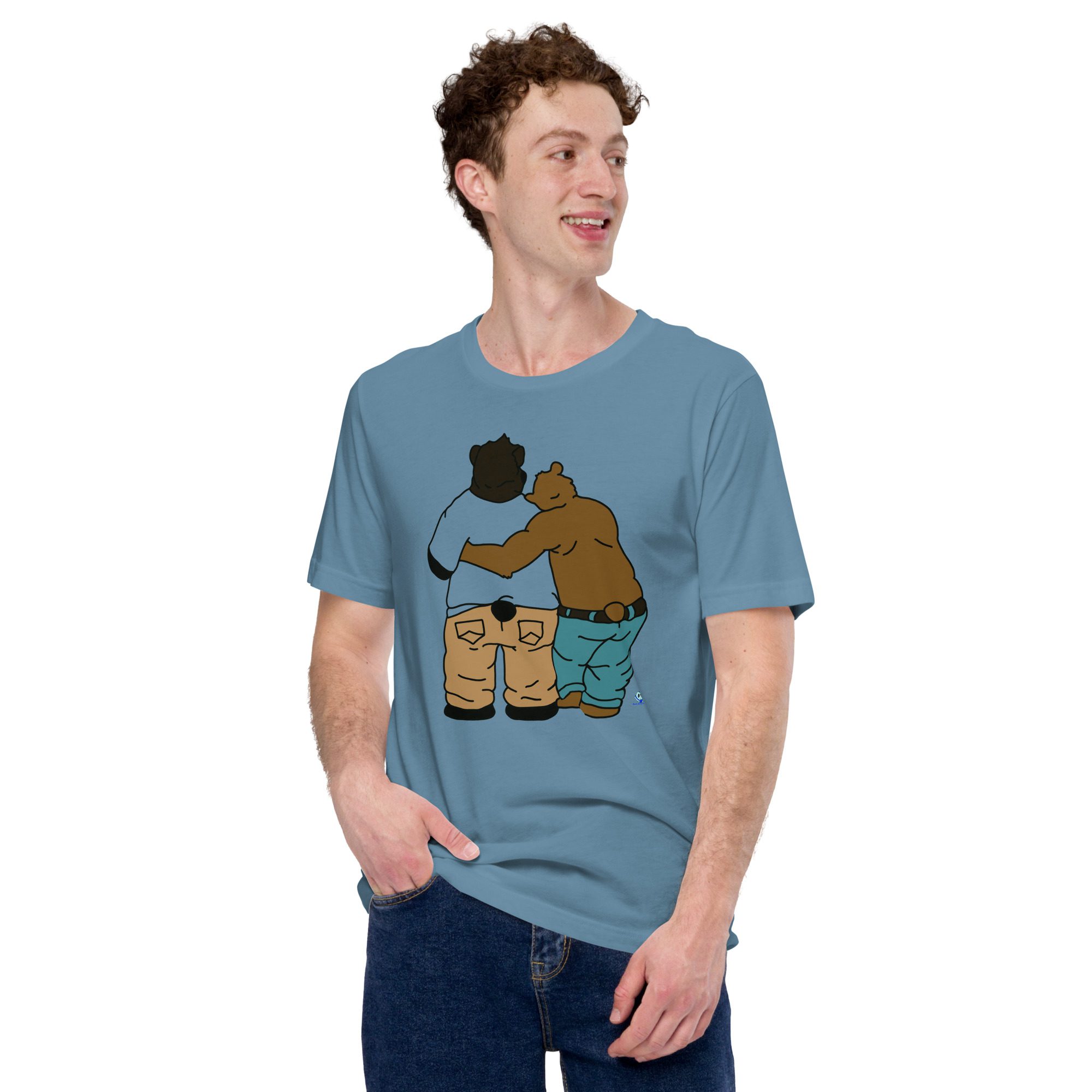 Short Sleeve Tee - Two Bears from Behind - Image 11