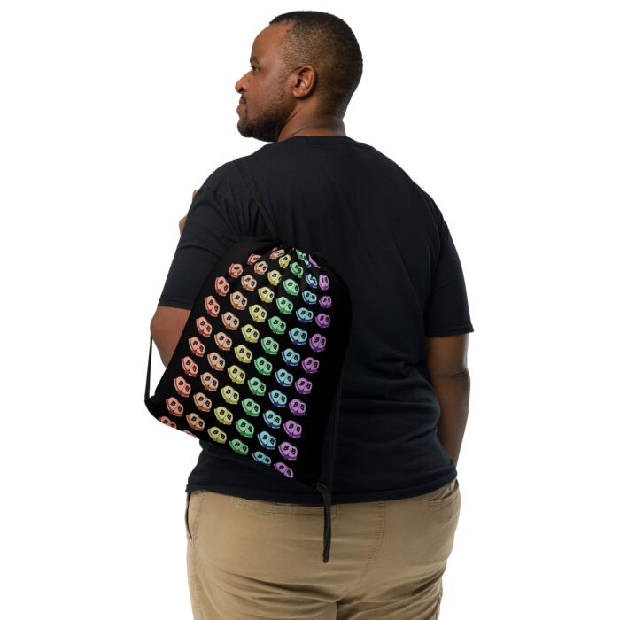 Drawstring bag - 2 Sided Print - Little Rainbow Butts - Image 2