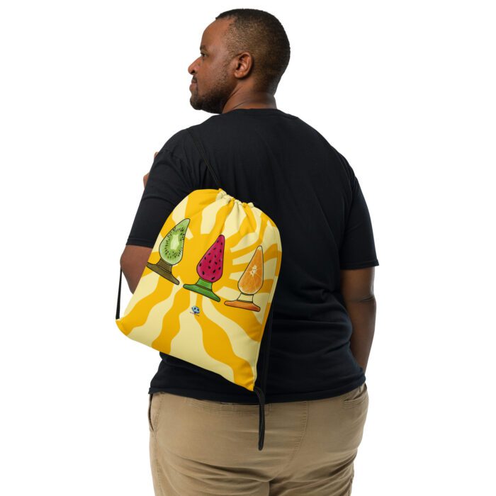 Drawstring bag - 2 Sided Print - Fruity Butt Plugs - Image 2