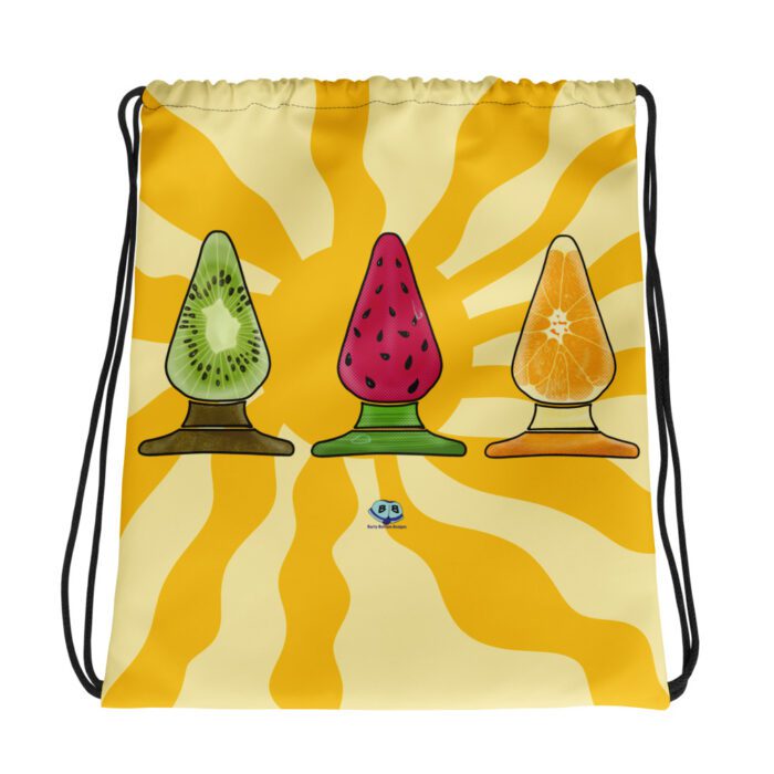 Drawstring bag - 2 Sided Print - Fruity Butt Plugs