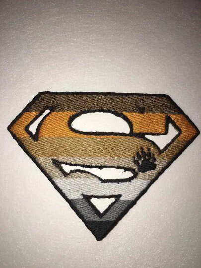 Iron On Patch - Gay Bear Pride Superman Bear Logo