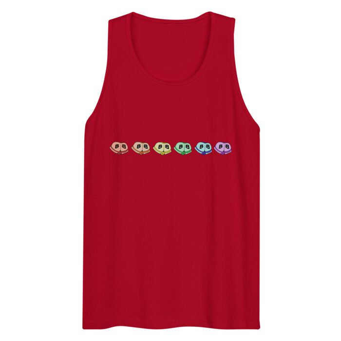 Men’s premium tank top - Little Rainbow Butts - Image 3