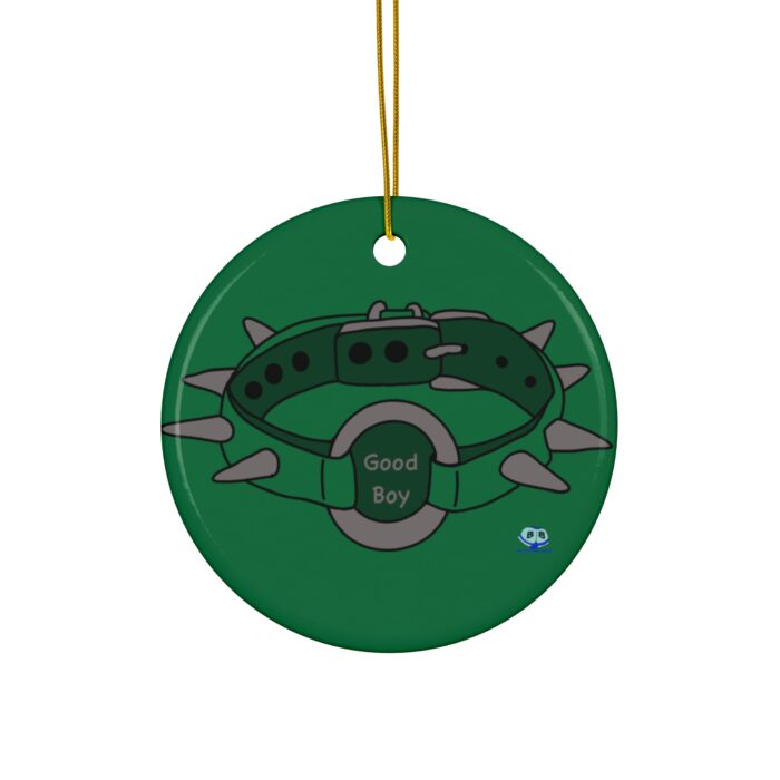 Ceramic Ornament - Spiked Collar (Green)
