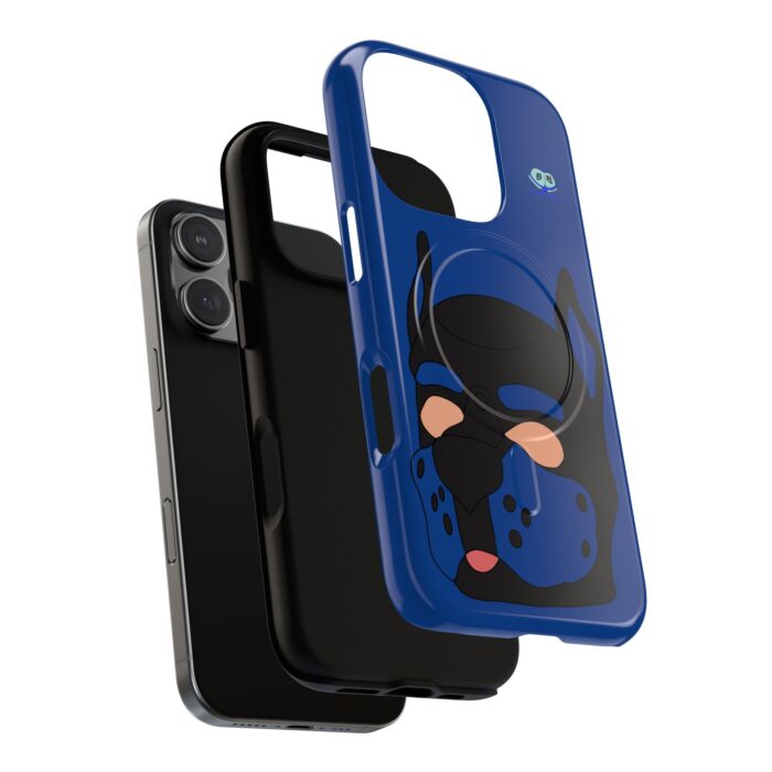 Tough Magnetic iPhone Cases - Pup Mask (Blue) - Image 27