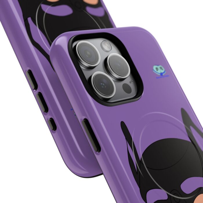 Tough Magnetic iPhone Cases - Pup Mask (Purple) - Image 11