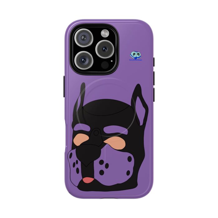 Tough Magnetic iPhone Cases - Pup Mask (Purple) - Image 25