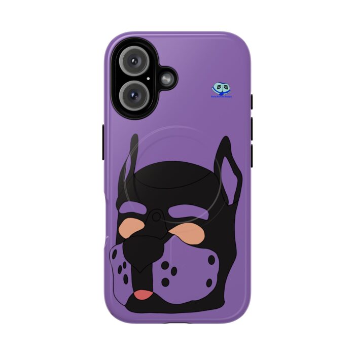 Tough Magnetic iPhone Cases - Pup Mask (Purple) - Image 31
