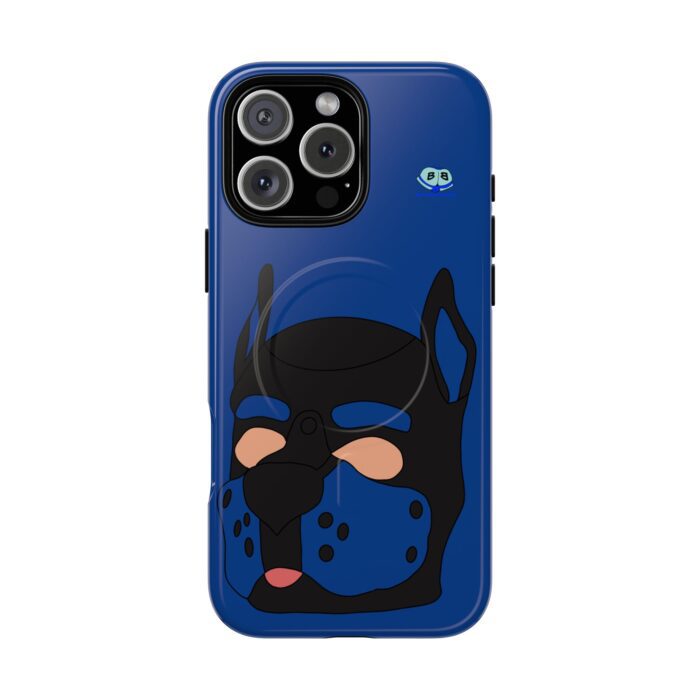 Tough Magnetic iPhone Cases - Pup Mask (Blue) - Image 28