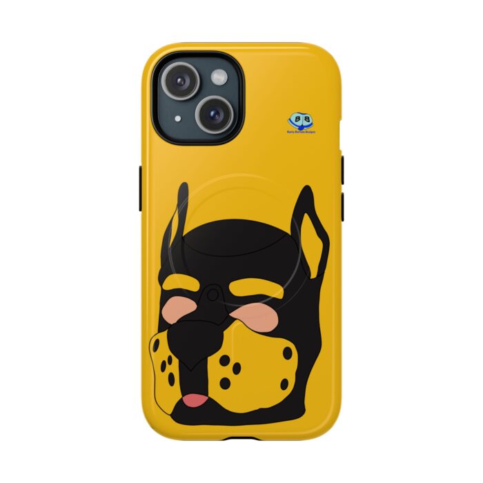 Tough Magnetic iPhone Cases - Pup Mask (Yellow)