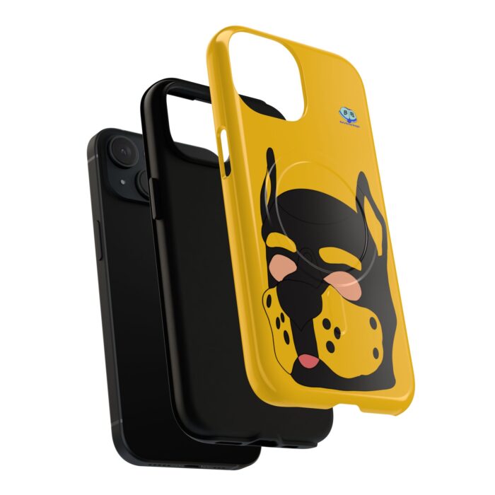 Tough Magnetic iPhone Cases - Pup Mask (Yellow) - Image 3