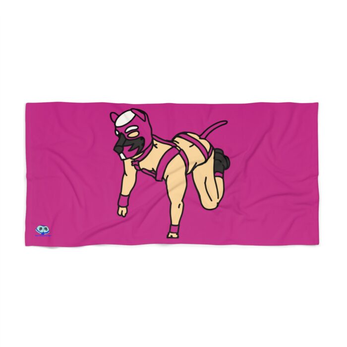 Beach Towel - Pup Play (Pink)