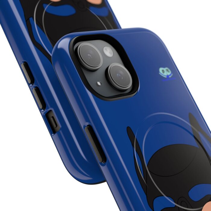 Tough Magnetic iPhone Cases - Pup Mask (Blue) - Image 2