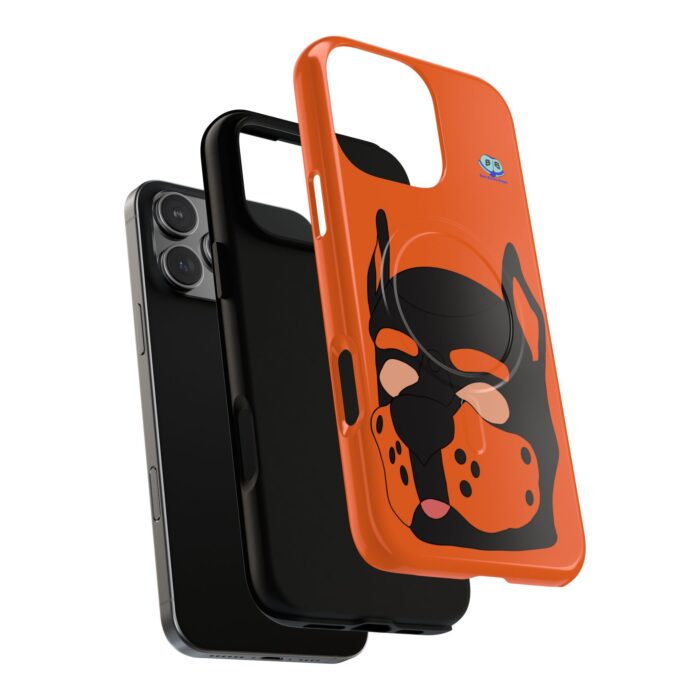 Tough Magnetic iPhone Cases - Pup Mask (Orange) - Image 30