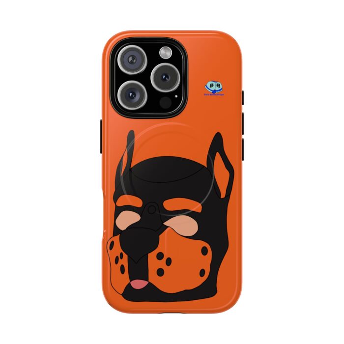 Tough Magnetic iPhone Cases - Pup Mask (Orange) - Image 25