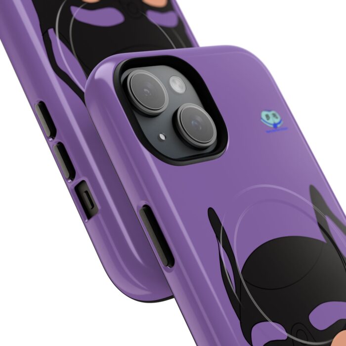 Tough Magnetic iPhone Cases - Pup Mask (Purple) - Image 2