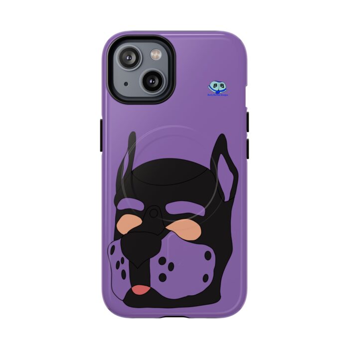 Tough Magnetic iPhone Cases - Pup Mask (Purple) - Image 13