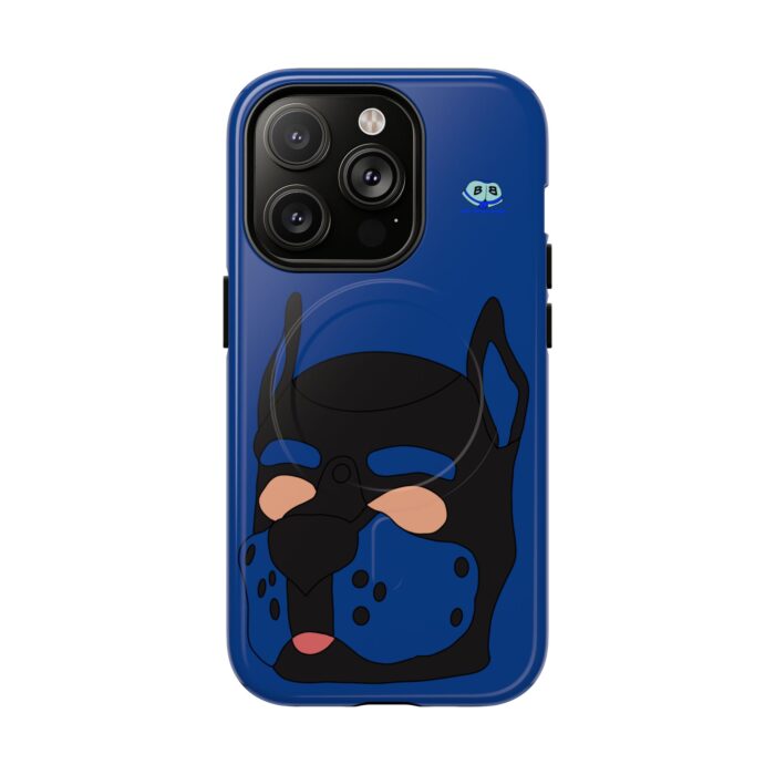 Tough Magnetic iPhone Cases - Pup Mask (Blue) - Image 16