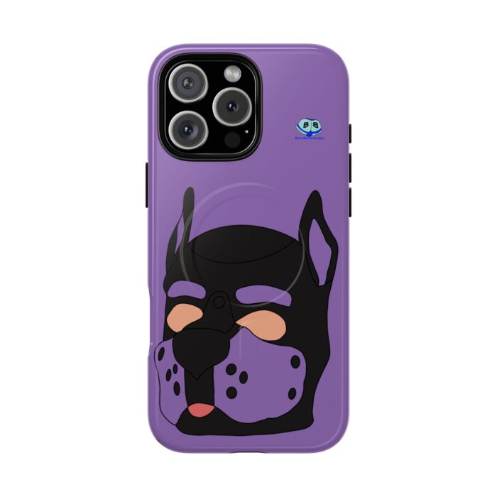 Tough Magnetic iPhone Cases - Pup Mask (Purple) - Image 28
