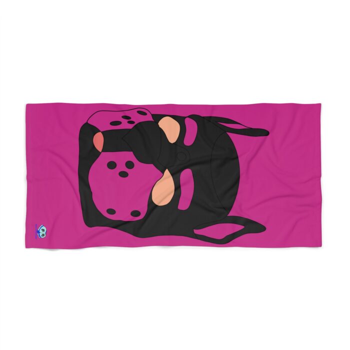 Beach Towel - Pup Mask (Pink)