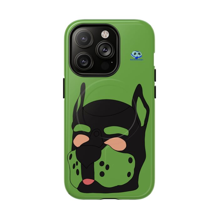 Tough Magnetic iPhone Cases - Pup Mask (Green) - Image 16