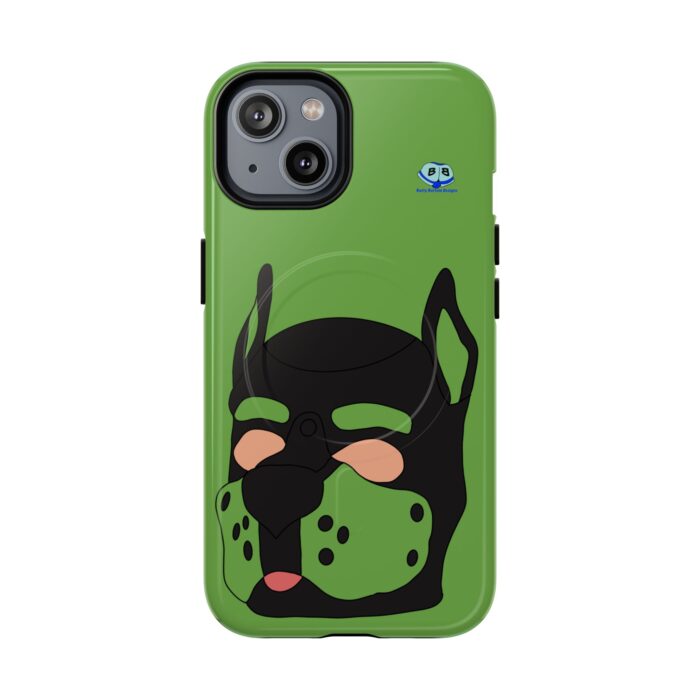 Tough Magnetic iPhone Cases - Pup Mask (Green) - Image 13