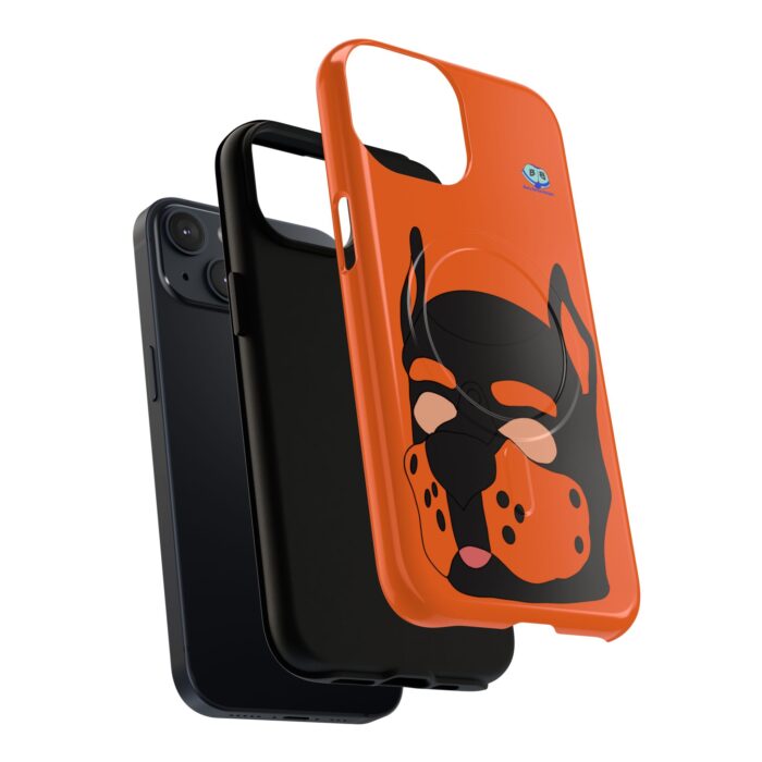 Tough Magnetic iPhone Cases - Pup Mask (Orange) - Image 15