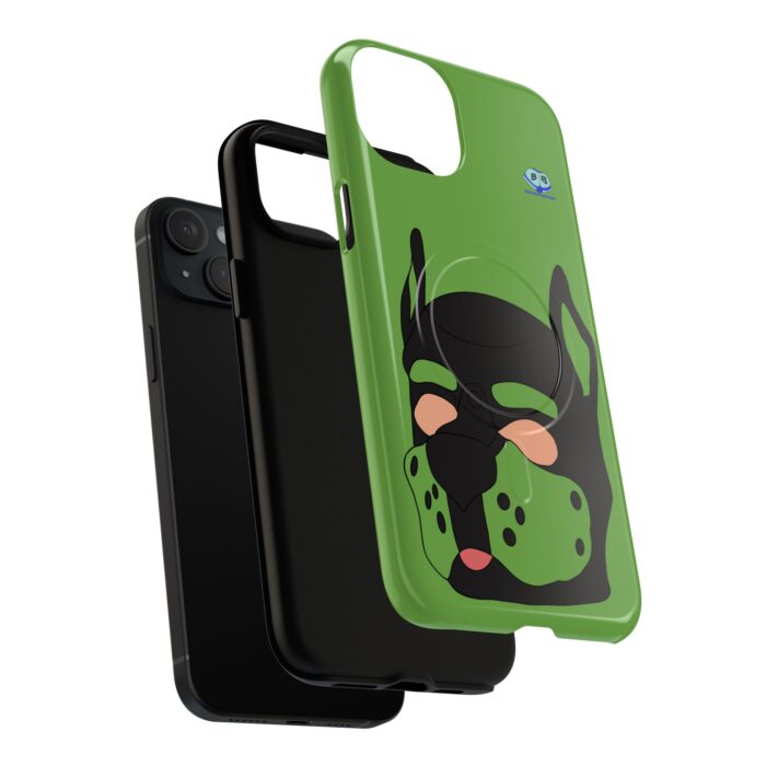 Tough Magnetic iPhone Cases - Pup Mask (Green) - Image 9