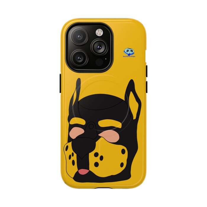 Tough Magnetic iPhone Cases - Pup Mask (Yellow) - Image 16