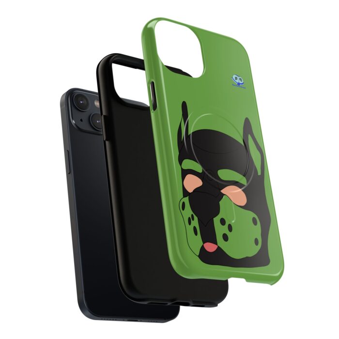 Tough Magnetic iPhone Cases - Pup Mask (Green) - Image 21