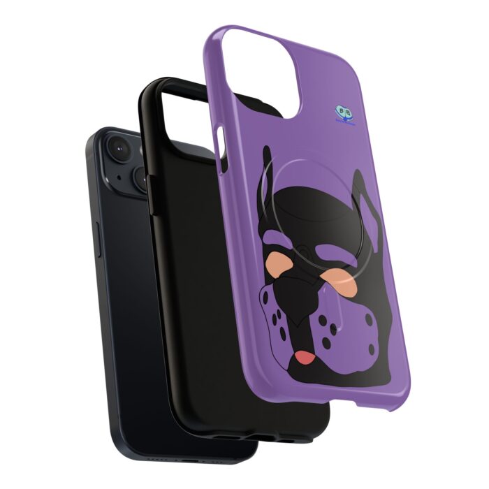 Tough Magnetic iPhone Cases - Pup Mask (Purple) - Image 15