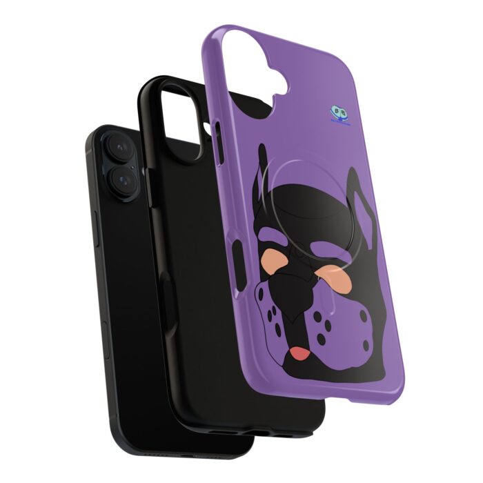 Tough Magnetic iPhone Cases - Pup Mask (Purple) - Image 36