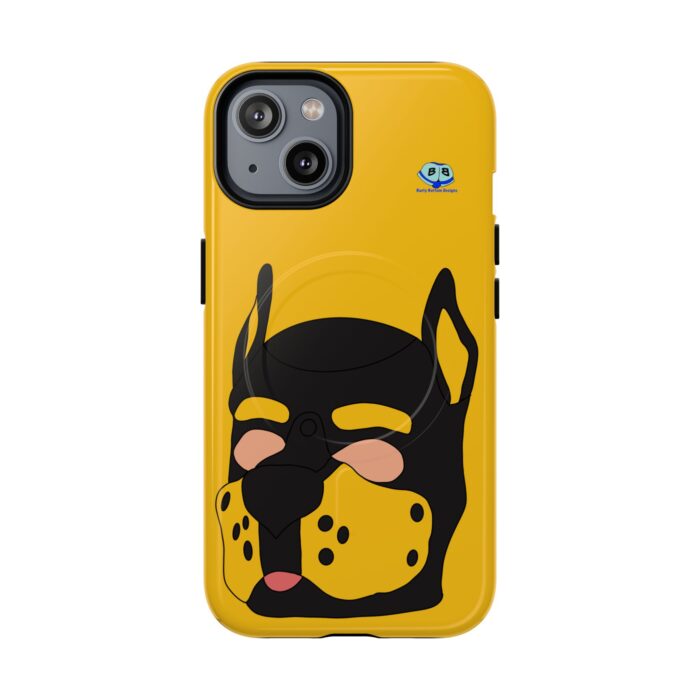 Tough Magnetic iPhone Cases - Pup Mask (Yellow) - Image 13
