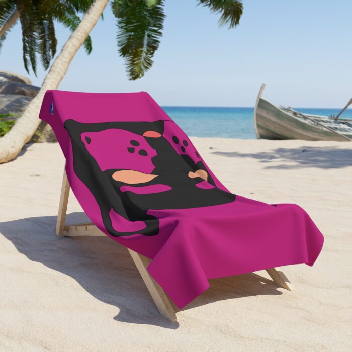 Beach Towel - Pup Mask (Pink) - Image 2
