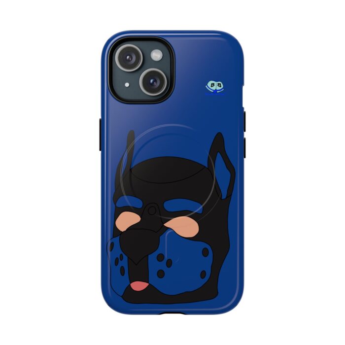 Tough Magnetic iPhone Cases - Pup Mask (Blue)