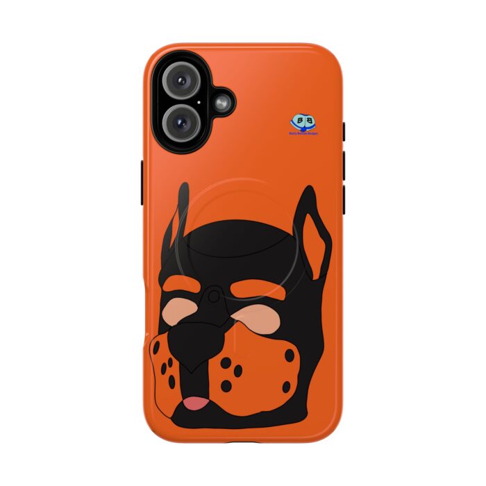 Tough Magnetic iPhone Cases - Pup Mask (Orange) - Image 34