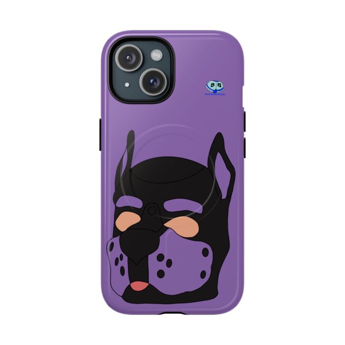 Tough Magnetic iPhone Cases - Pup Mask (Purple)