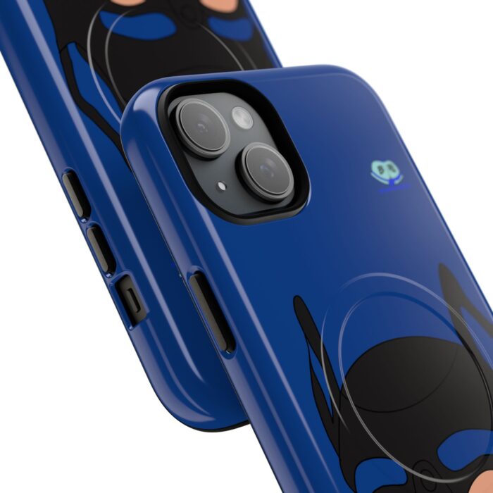Tough Magnetic iPhone Cases - Pup Mask (Blue) - Image 8