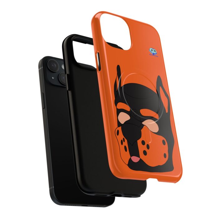 Tough Magnetic iPhone Cases - Pup Mask (Orange) - Image 9