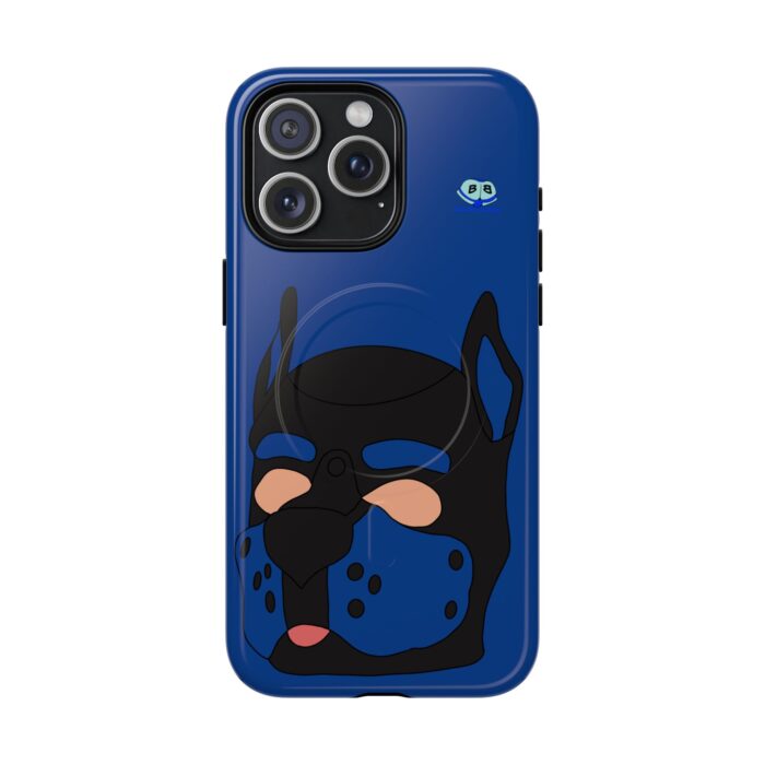 Tough Magnetic iPhone Cases - Pup Mask (Blue) - Image 10